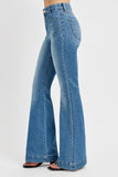 High Rise Flare Front Pocket Jeans