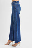 High Rise Ankle Wide Palazzo Jeans