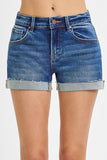 Low Rise Cuffed Shorts