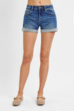 Low Rise Cuffed Shorts
