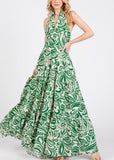 Halter Button-Down Maxi Dress