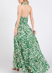 Halter Button-Down Maxi Dress