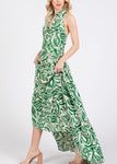 Halter Button-Down Maxi Dress