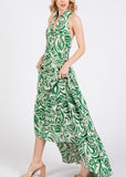 Halter Button-Down Maxi Dress