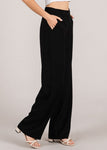 Lawn Linen Wide Leg Easy Fit Trousers