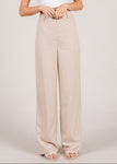 Lawn Linen Wide Leg Easy Fit Trousers