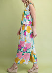 Floral Print Set Illusion Jumpsuit