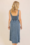 Button-down Denim Midi Dress