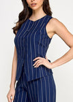 Stripe Tailored Vest Top