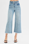 High Rise Crop Detail Jeans