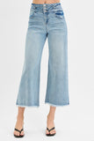 High Rise Crop Detail Jeans