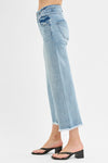 High Rise Crop Detail Jeans