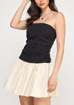 Strapless Contrast Mini Dress