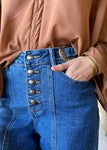 Double Buckle Straight Jeans
