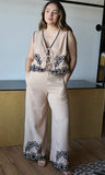 Embroidery Detail Pants