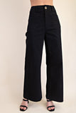 High Waist Wide Leg Pocket Pants