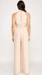 Halter Neck Pleated Top Jumpsuit