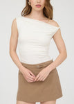 Asymmetrical Off The Shoulder Knit Top