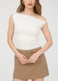 Asymmetrical Off The Shoulder Knit Top