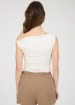 Asymmetrical Off The Shoulder Knit Top