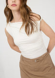 Asymmetrical Off The Shoulder Knit Top