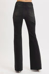 High Rise Flare Raw Cut Hem Jeans