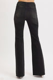 High Rise Flare Raw Cut Hem Jeans