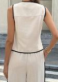 Colorblock Button-up Vest
