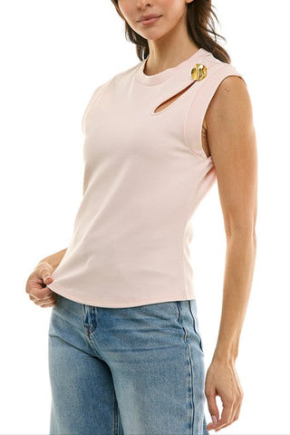 Pink Cutout Tank
