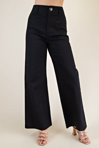 High-waist Straight Pants
