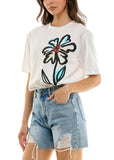 Flower Print Oversized Tee