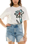 Flower Print Oversized Tee