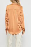 Satin Button Down Shirt