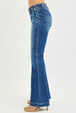 Double Button Down High Rise Flare Jeans