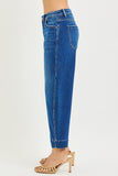 Mid Rise Crop Barrel Jeans