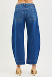 Mid Rise Crop Barrel Jeans