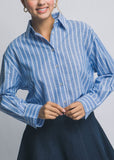 Oversized Button Down Stripe Shirt
