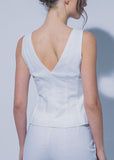 V- Neckline Linen Vest