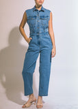 Denim Sleeveless Jumpsuit