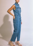 Denim Sleeveless Jumpsuit