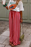 Striped Wide-leg Casual Pants