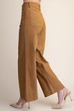 Stretch High Rise Wide Leg Pants