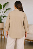 Heart Button Collared Blouse