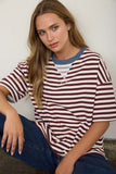 Stripe Colorblock Knit T-shirt