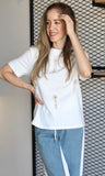 White Embelished T-Shirt