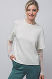 T-shirt W. Lace Sleeves