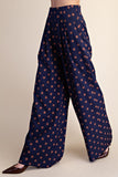 Pleated High-waisted Wide Pants