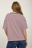Stripe Colorblock Knit T-shirt