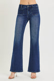 Mid Rise Flare Patch Pocket Jeans
