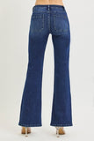 Mid Rise Flare Patch Pocket Jeans
